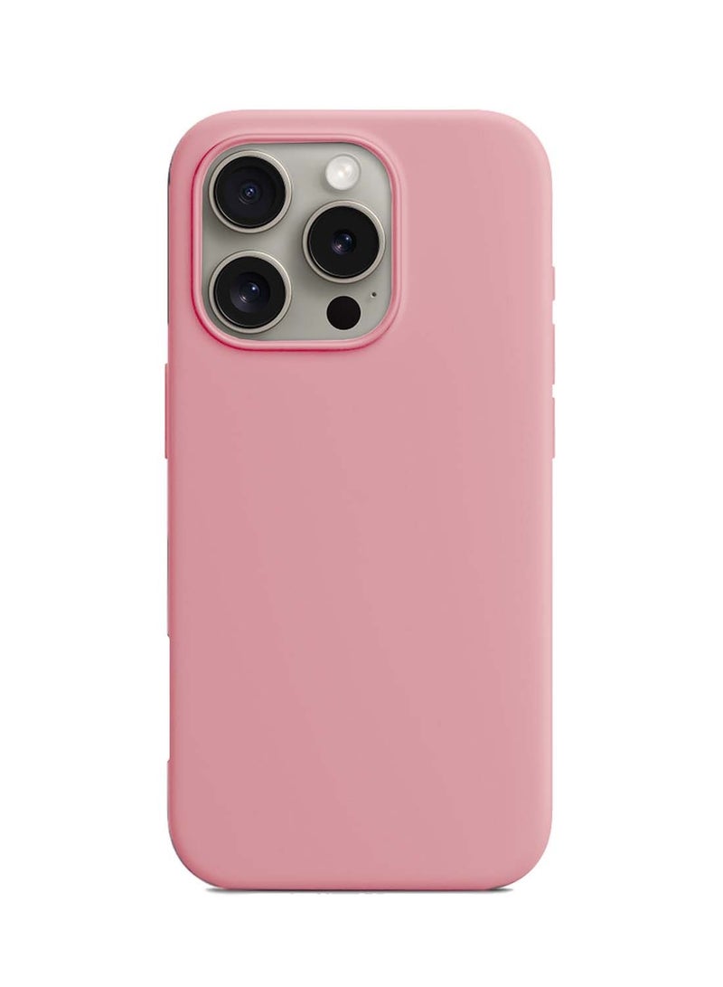 Wtech Apple iPhone 16 Pro 2024 Premium Liquid Silicone Case Cover -  Pink - Image 2