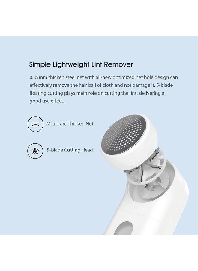 Xiaomi Mijia Lint Remover Fabric Shaver White 145x62x65mm - Image 5