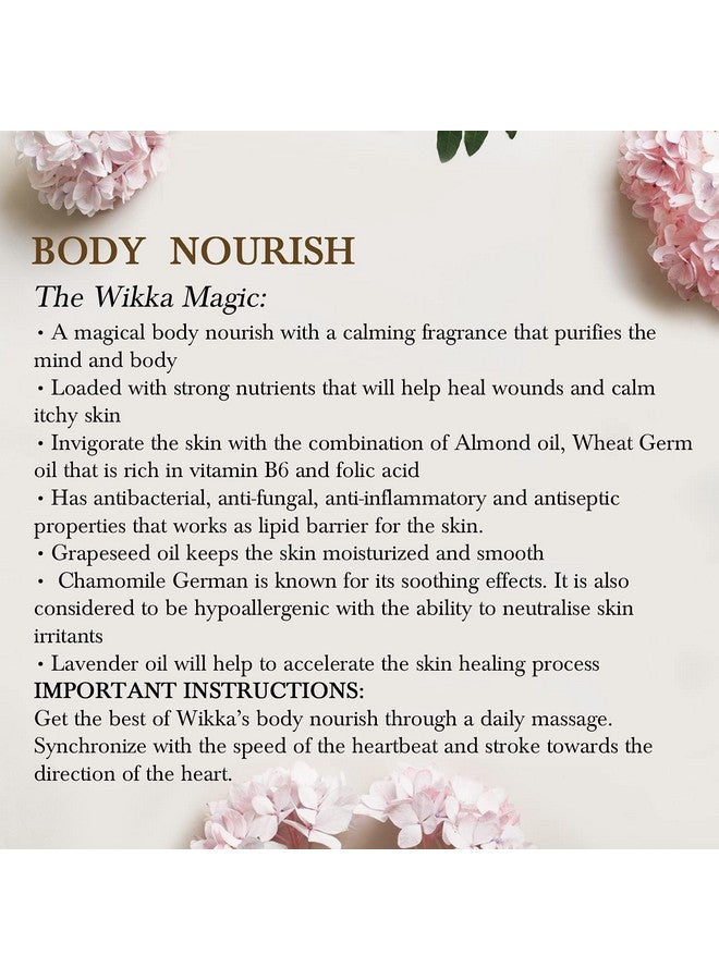 Wikka Body Nourish Massage Oil Deep Moisturizer for Glowing Skin. 3x Soft Smooth, Radiant Skin Lighten And Rejuvenates With Almond. - Image 4