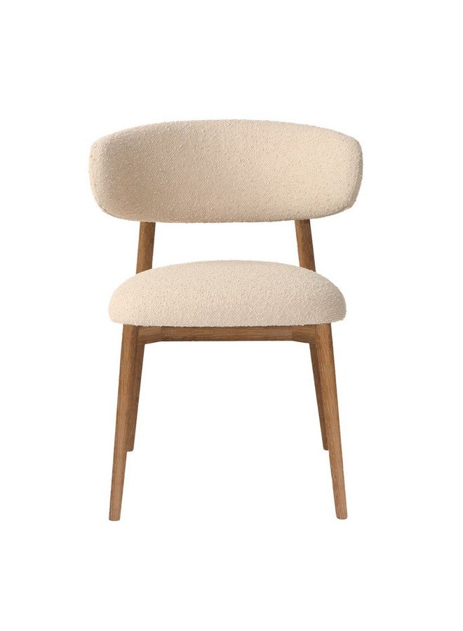 Micasa High Quality Armless Exotic Dining Chair Cream and Brown 80 x 55.5 x 58.5 cm PJC660 - Image 1