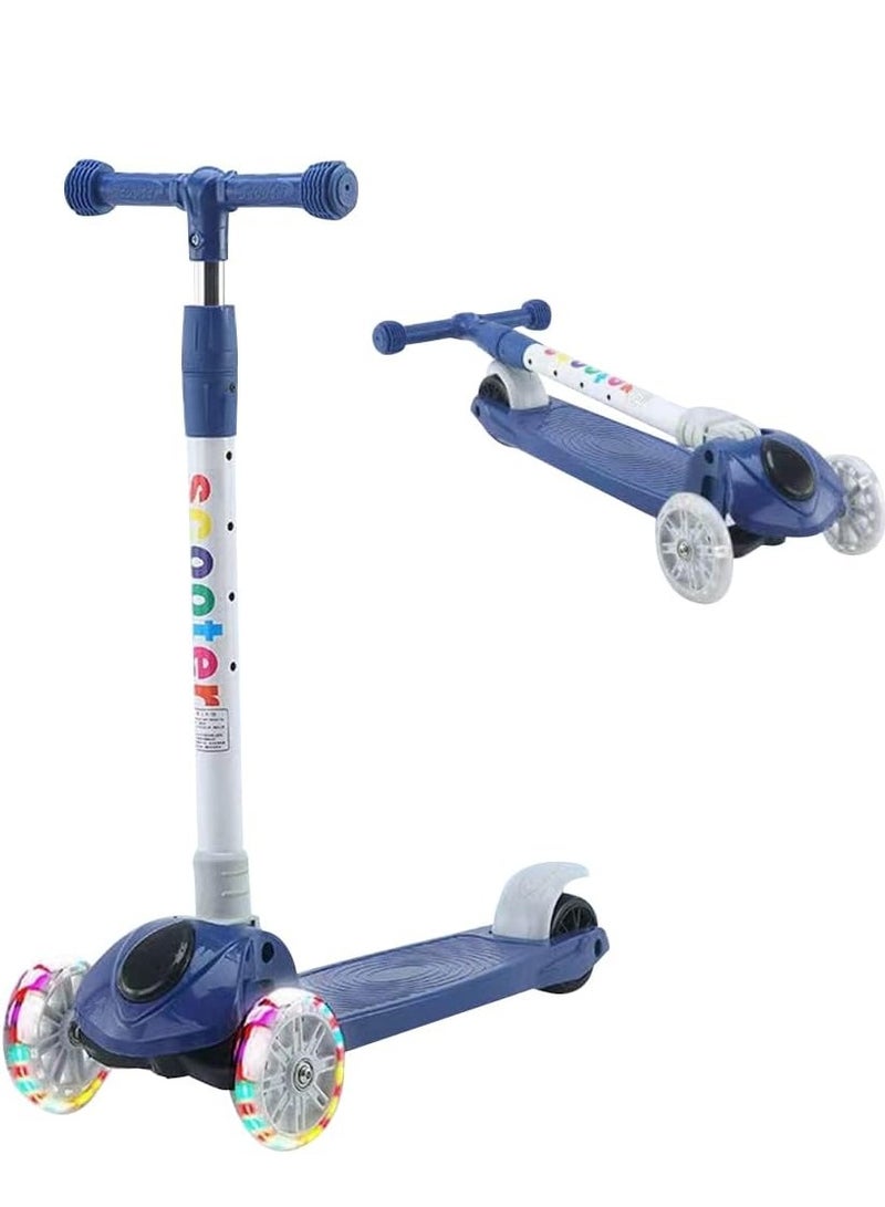 Kick Scooters for Kids,4 Adjustable Height Foldable Scooter,PU LED Wheels,3 Wheel Scooter for Kids for Girls and Boys Outdoor Learn, Scooter Features Everything You Love - Image 1