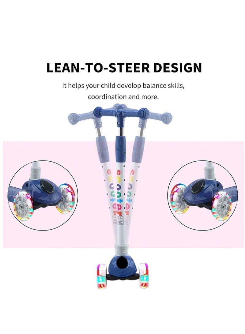 Kick Scooters for Kids,4 Adjustable Height Foldable Scooter,PU LED Wheels,3 Wheel Scooter for Kids for Girls and Boys Outdoor Learn, Scooter Features Everything You Love - Image 2