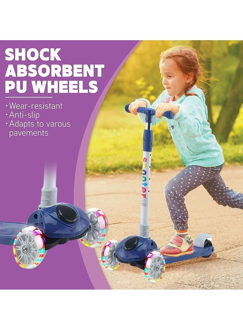 Kick Scooters for Kids,4 Adjustable Height Foldable Scooter,PU LED Wheels,3 Wheel Scooter for Kids for Girls and Boys Outdoor Learn, Scooter Features Everything You Love - Image 5