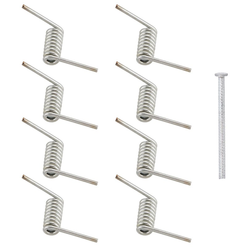 NICENEEDED 8 PCS Hair Claw Clip Spring Replacement Sliver, Clip Spring with Central Axle Rod, Hairpin Squre Rectangle Butterfly Jaw Clamp Repair Parts - Image 1