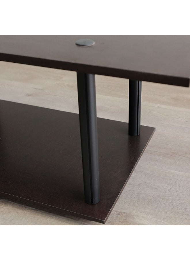 DANUBE HOME Torkay Coffee Table Multifunctional Living Room Table Space Saving Center Table Modern Design Furniture For Home 90x48x40.5Cm Wenge - Image 5