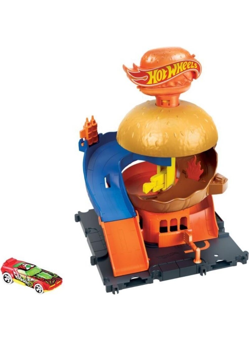Hot Wheels - City Life Hamburger Restaurant HDR24 HDR26 Licensed Product - Image 1