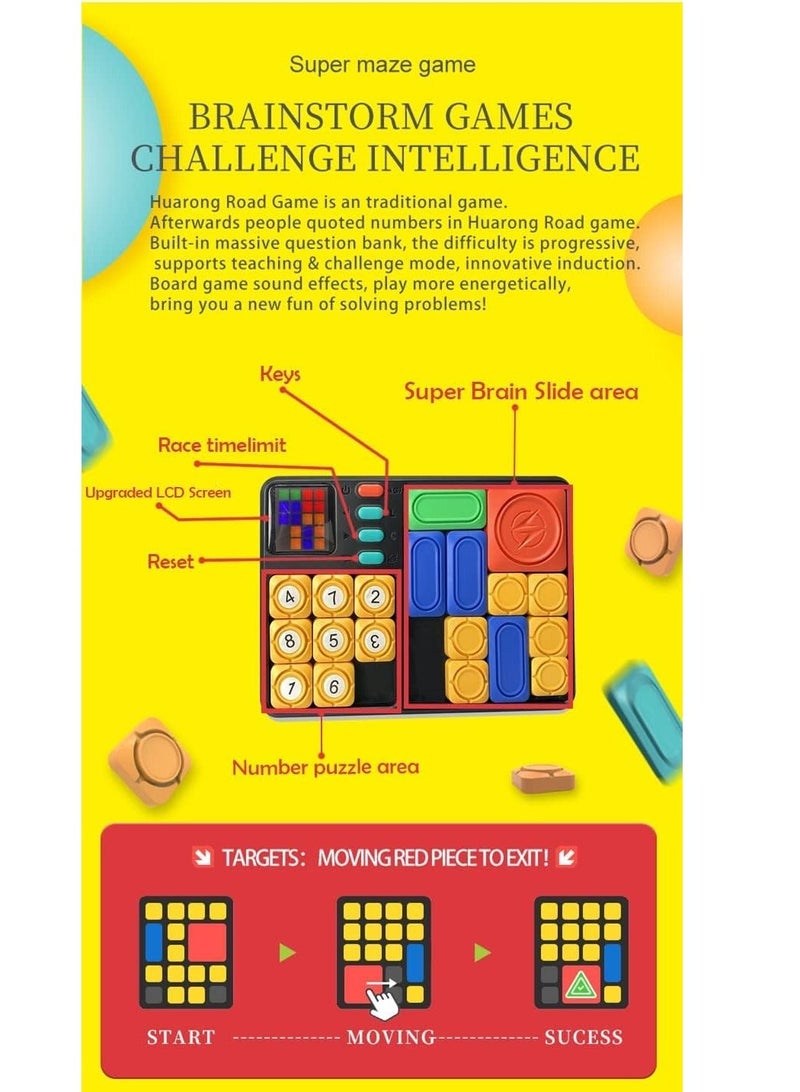 Super Slide Puzzle Game, Brain Game with 500+ Levels, Challenge Puzzle, Electronic Toy Interactive Handheld Console, Learning Education Toys for Kids Teens Boys Girls  - Image 3