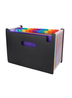 Velaurs Expanding File Folder 24 Pockets Large Capacity Expanding Document Organizer with Colorful Tabs for Office School  - Image 1