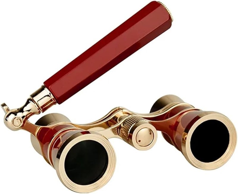منظار الأوبرا العتيق بمقبض قابل للسحب باللون الذهبي - Image 5