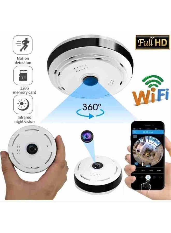 V380pro Compact HD 1080P 360° Panoramic Wi-Fi Surveillance Camera with Infrared Night Vision - Image 1