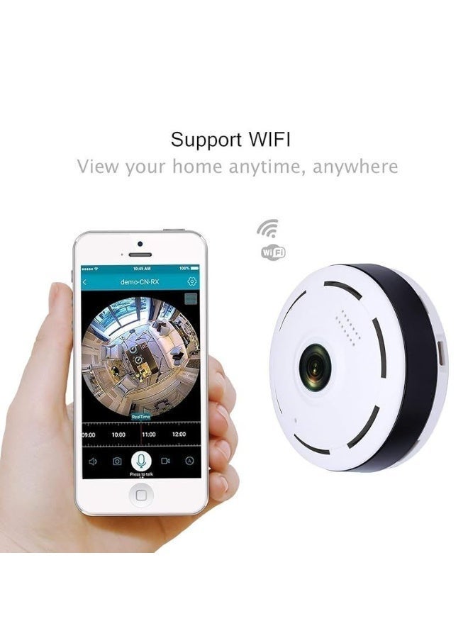 كاميرا مراقبة V380pro مدمجة عالية الدقة 1080P بنطاق بانورامي 360 درجة تدعم Wi-Fi ورؤية ليلية بالأشعة تحت الحمراء - Image 5