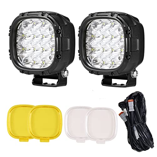 BIGLION.X 4 Inch Round Led Offroad Lights Pair 160W 18800LM Driving Spot Light Pods Super Bright Off Road Fog Lights with Wiring Harness 12V 24V for Pickup Trucks SUV UTV ATV - Image 1