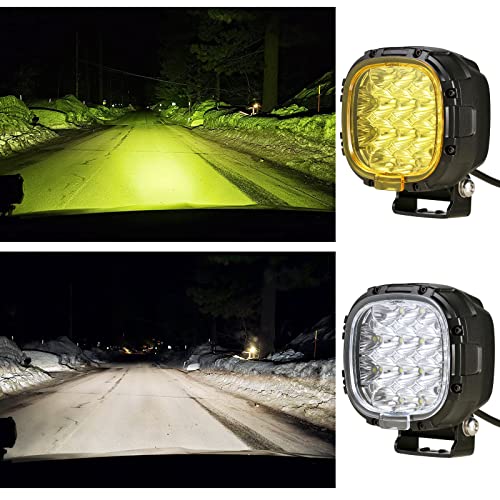 BIGLION.X 4 Inch Round Led Offroad Lights Pair 160W 18800LM Driving Spot Light Pods Super Bright Off Road Fog Lights with Wiring Harness 12V 24V for Pickup Trucks SUV UTV ATV - Image 2