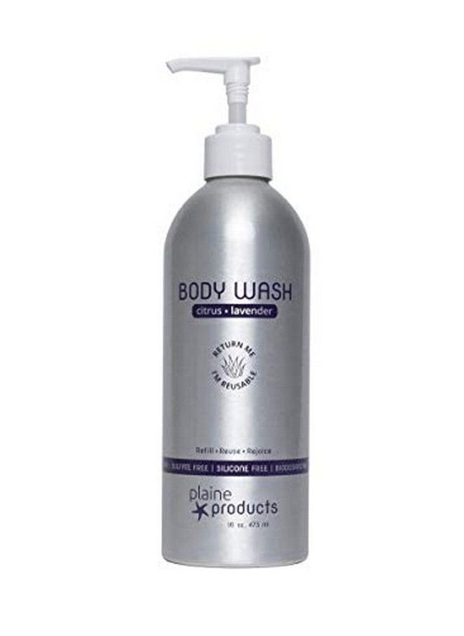 Plaine Products - Returnable Refillable Body Wash: Citrus Lavender 16 Oz (Original With Pump) - Image 1