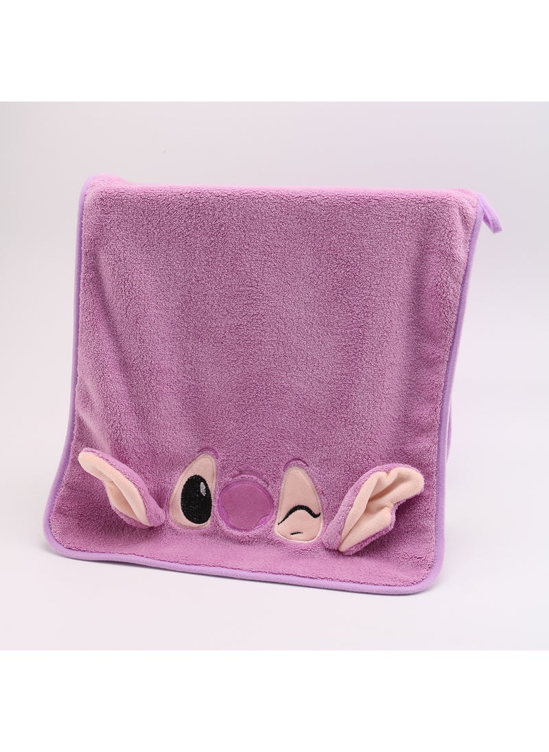 Generic Quick-Dry Cartoon Hair Towel Wrap Coral FleeceStitch cartoon coral velvet towel (purple) Stitch cartoon coral velvet towel (purple) 