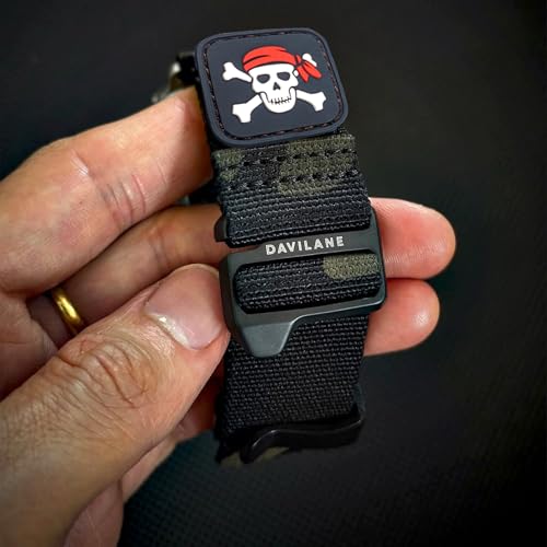DAVILANE 18mm Military Nylon Watch Band for Casio G-Shock AE/F/W Series (AE-1200, F-91W, W-735H, DW-H5600) - Quick Release Watch Band with Swappable Patches & G-Hook Closure - Image 3