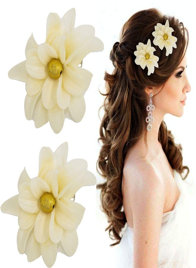 Baal Flower Side Clip For Women And Girls 2 Pcs Multi Colro Pack Of 1 (M3) - Image 1