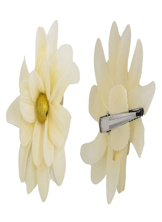 Baal Flower Side Clip For Women And Girls 2 Pcs Multi Colro Pack Of 1 (M3) - Image 5