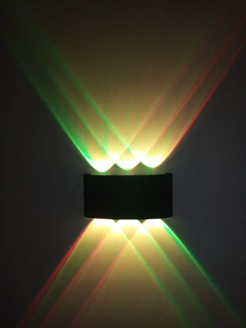 FILLISKA® LED Indoor/Outdoor UP/Down Wall Light, with Auto Colour Changing Function IP-65 Rainproof & Shockproof Body. (3up & 3 Down Multi Changing RGB) - Image 5