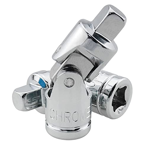 CHENJIN Universal Joint Socket 2PCS 1/4 Inch Drive Spring Loaded Swivel Socket Adapters - Image 3