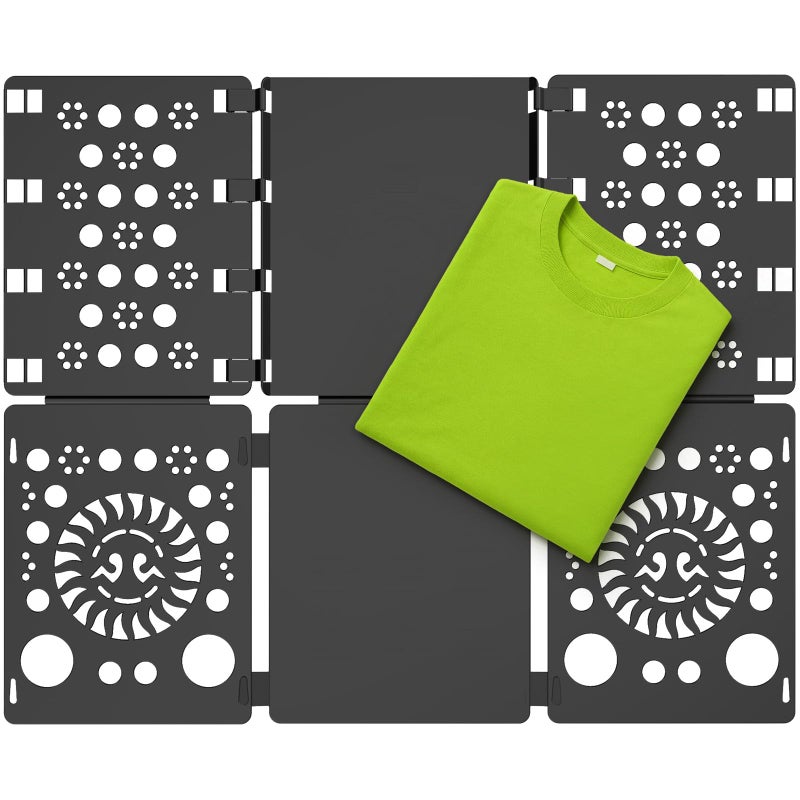 BOXLEGEND لوحة طي القمصان BoxLegend V3، مساعد فرز الملابس، لوحة طي متينة، سوداء - Image 1