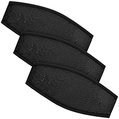 Skylety 3 Pieces Neoprene Mask Strap Cover Neoprene Diving Mask Straps Hair Protector Wrap for Dive and Snorkel Masks Water Sports (Black) - Image 1