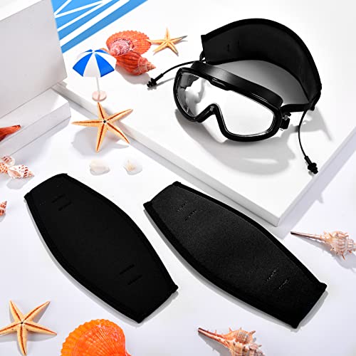 Skylety 3 Pieces Neoprene Mask Strap Cover Neoprene Diving Mask Straps Hair Protector Wrap for Dive and Snorkel Masks Water Sports (Black) - Image 3