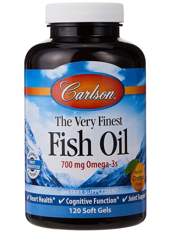 Carlson The Very Finest Fish Oil Orange 120 + 30 Softgels, 700 mg (May be Chewed) - Image 1