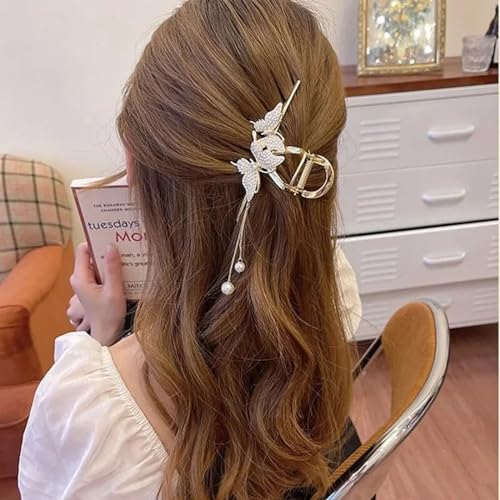 Dartler Hair Clutcher For Women | Stylish Hair Claws For Girls | Trendy Alloy Metal Clips | Fashionable Girls Hair Accessories | Suitable In Various Occasions (Rhimestone) Pack Of 1 - Image 2