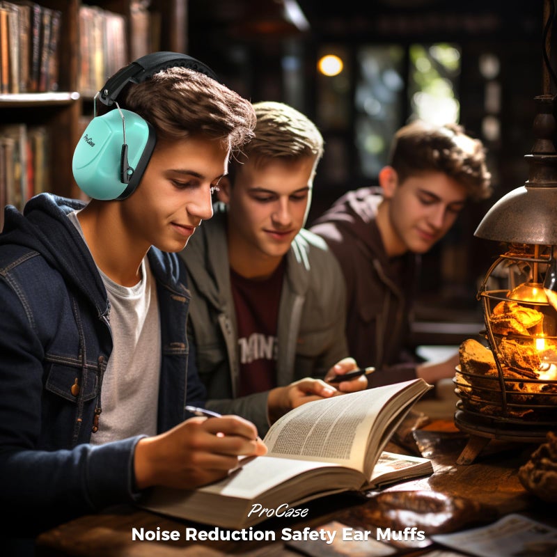 ProCase Noise Reduction Ear Muffs, Sound Proof Ear Protection, NRR 28dB Noise Cancelling Headphones for Adults Kids Autism, Hearing Protection for Mowing -Teal - Image 5
