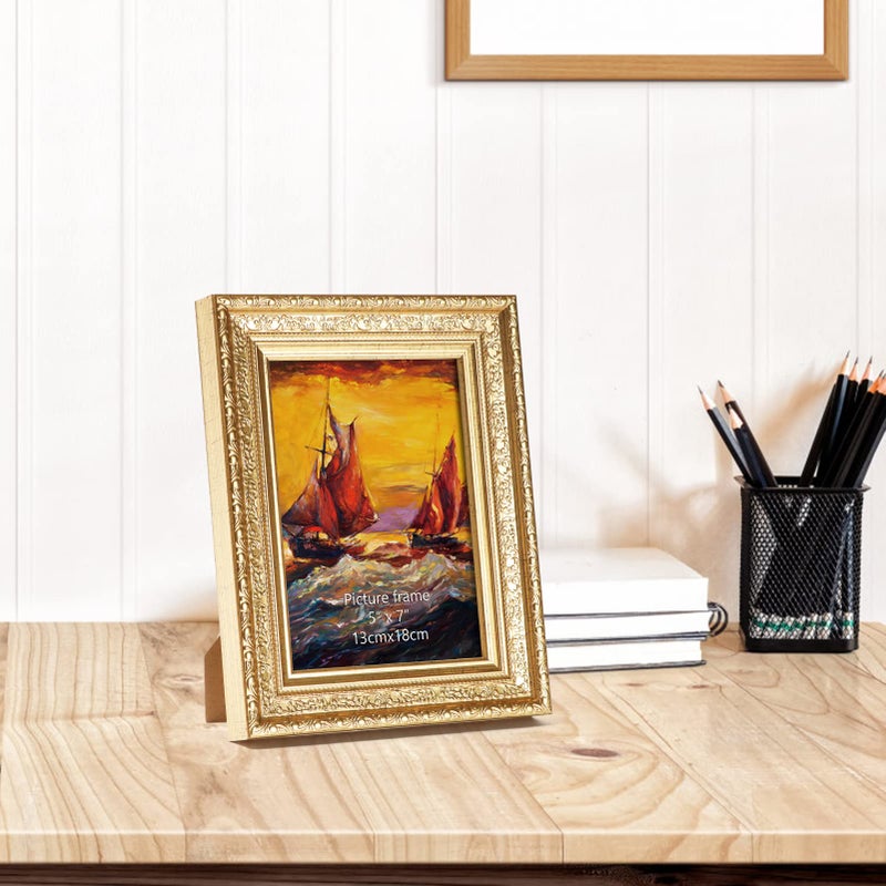 Edenseelake 5x7 إطارات الصور مجموعة من 2 عتيقة الذهب - Image 5