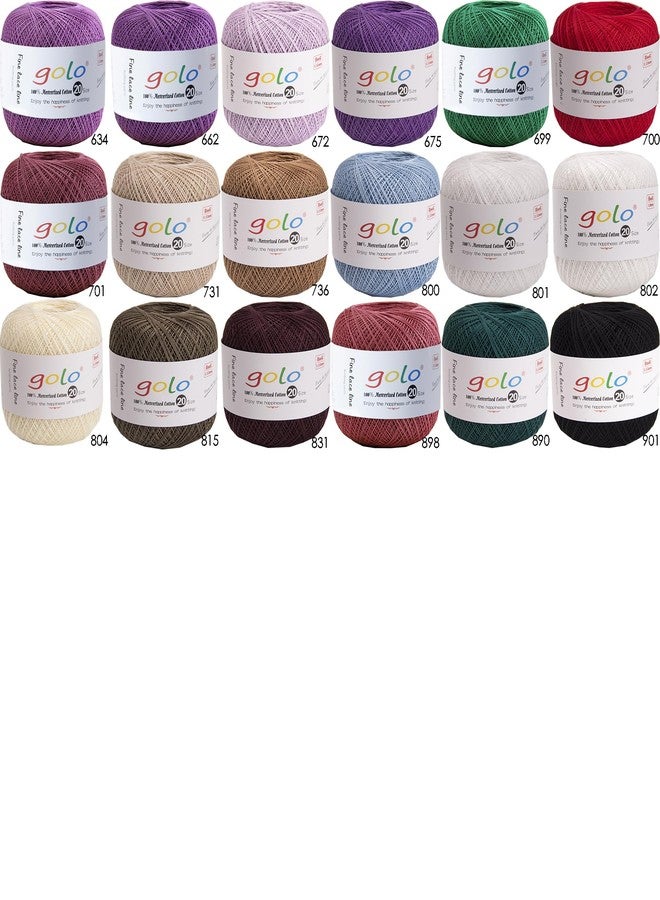 golo 3 Balls Crochet Thread Size 20 Embroidery Thread Crochet Yarn for Hand 193 - Image 3