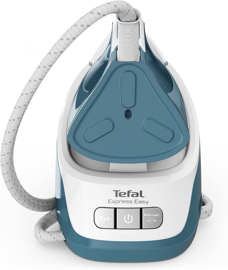 تيفال ستيم ستيشن (TEFAL Steam Station) | إكسبرس إيزي ستيم ستيشن (Express Easy Steam Station) | تدفق بخار عالي الضغط يبلغ 120 جرام/دقيقة أو 350 جرام/دقيقة، مع وظيفة تعزيز الضغط للأقمشة السميكة | قوة 2200 واط | سعة 1.7 لتر | تردد 50/60 هرتز | ضمان لمدة سنتين | الرقم المنتج: SV6131G0 - Image 4