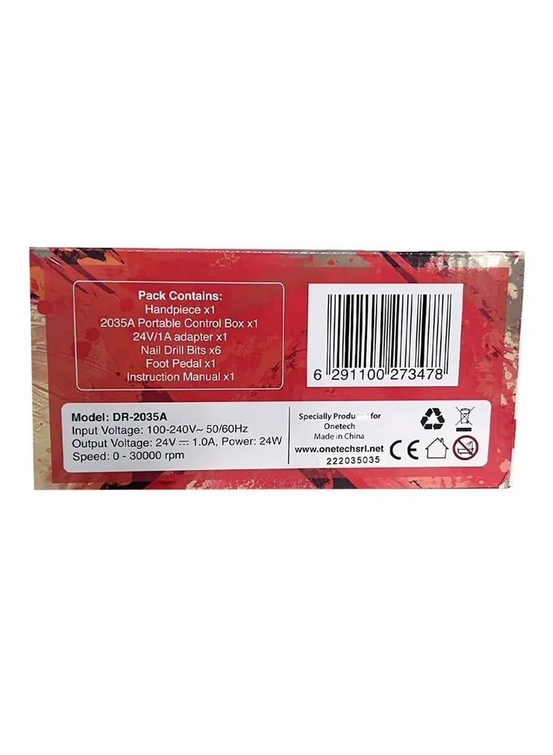 وان تيك مثقاب أظافر كهربائي من Onetech - DR-2035a، أداة احترافية للعناية بالأظافر والقدمين - Image 4
