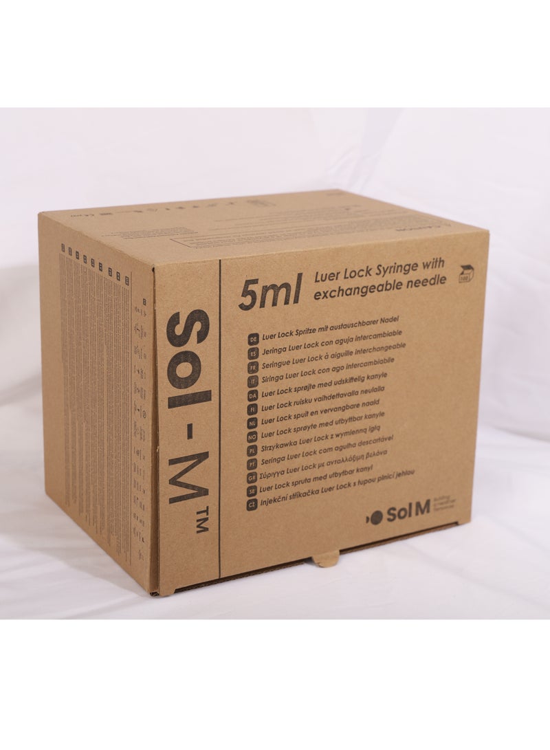 سول ملينيوم عدد 100 سرنجة طبية 5 مل مع إبره - Image 3
