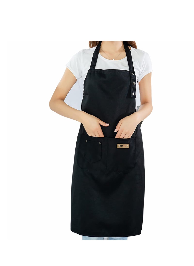 Excefore Apron for Men Women, Adjustable Waterproof Aprons, with Pockets Cooking Kitchen Aprons, Professional Kitchen Apron, for Kitchen, Cooking, Gardening, Painting, Baking Restaurant  - Image 1