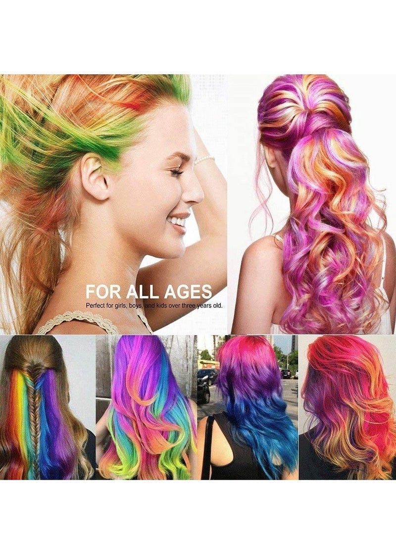 Captaintech Hair Chalk Comb6 Colors Temporary Hair Dye Marker Gifts for Girls Kids Adults for   Birthday 8 9 10 11 12 year old girl gift Party - Image 2