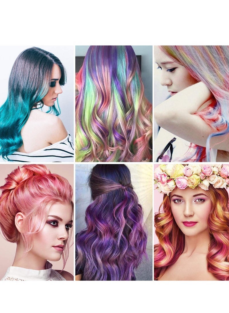 Captaintech Hair Chalk Comb6 Colors Temporary Hair Dye Marker Gifts for Girls Kids Adults for   Birthday 8 9 10 11 12 year old girl gift Party - Image 3