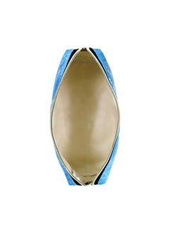 أساسيات المواد غير الغذائية مجموعة من 3 حقائب مستحضرات تجميل مطبوعة من NFI Essentials للنساء، حقائب أنيقة لإكسسوارات المكياج، حقيبة سفر، حقيبة مكياج، حقيبة أدوات تجميل، حقيبة مجوهرات، حقيبة أدوات زينة، أزرق 25×10×17 سم  - Image 2