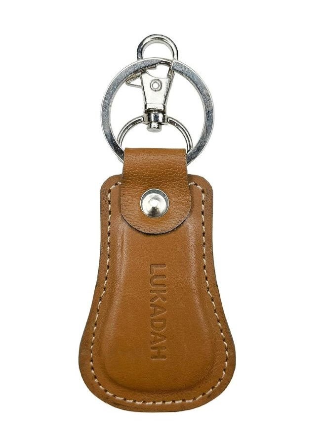 Lukadah Lukadah Genuine Classic Handcrafted Aniline Leather Keychain Key Ring With 360° Swivel Snap Hook Heavy Duty Stainless Steel Keyring Key Ring Holder Organizer for Car Keys, Key Finder  - Image 1