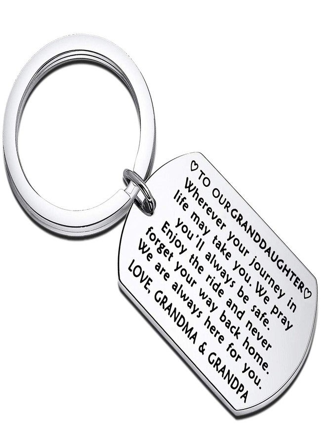BNQL To My Granddaughter Keychain - Granddaughter & Grandson Graduation & Birthday Gifts from Grandparents - Image 1