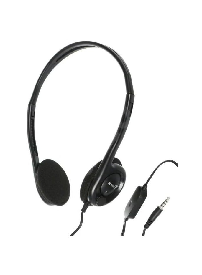 جينيس سماعة رأس HS-M200C خفيفة الوزن مريحة للغاية مع ميكروفون مدمج للتواصل أثناء المكالمات أو الألعاب بمقبس واحد - Image 1