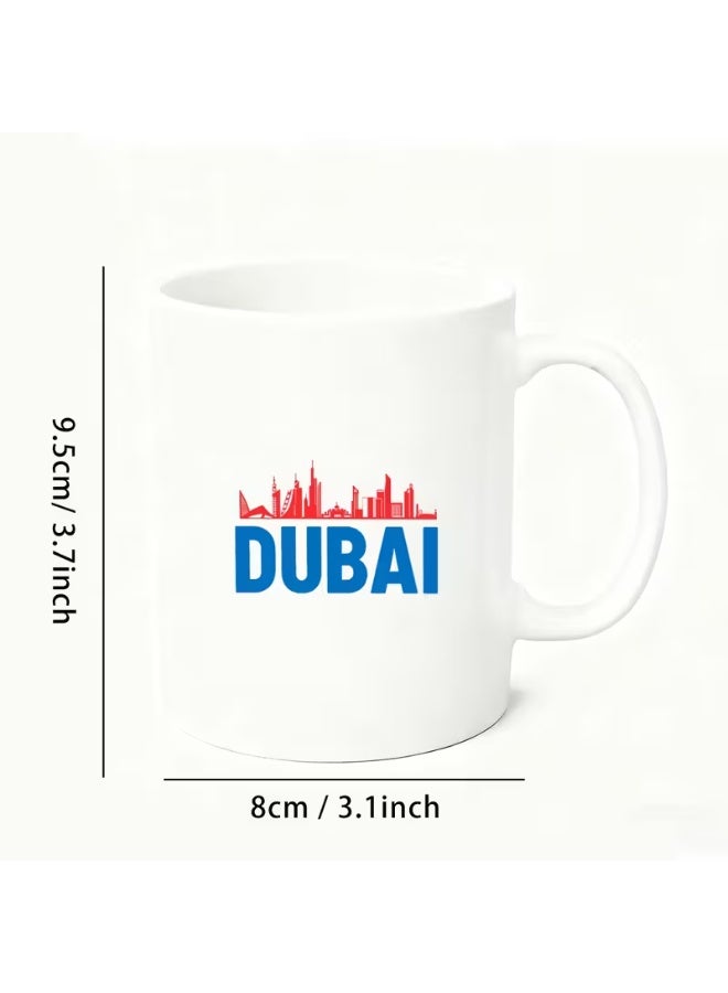 RYN Dubai Skyline Coffee Cup - Mug with Dubai Cityscape Design, Soft Pastel Reusable Tea/Capcin - Image 2