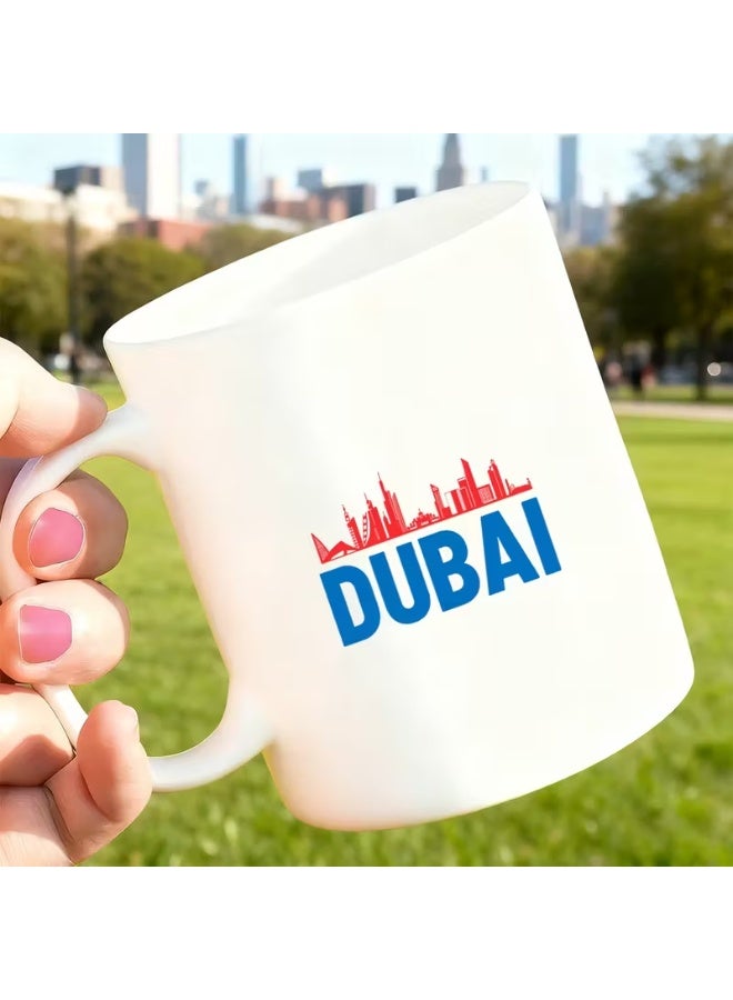 RYN Dubai Skyline Coffee Cup - Mug with Dubai Cityscape Design, Soft Pastel Reusable Tea/Capcin - Image 4