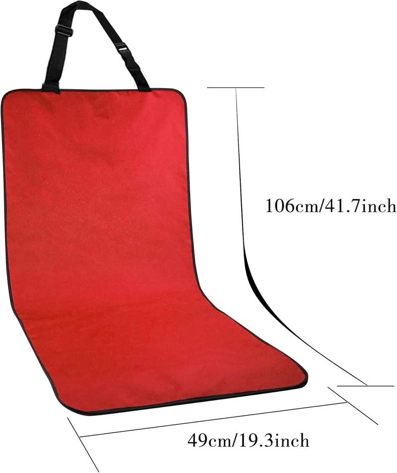 Dog Car Seat Cover - Waterproof, ScratchProof, Nonslip, Universal Front Seat Cover for Dogs (Red) - Image 2