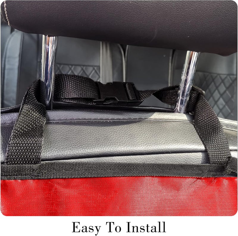Dog Car Seat Cover - Waterproof, ScratchProof, Nonslip, Universal Front Seat Cover for Dogs (Red) - Image 5