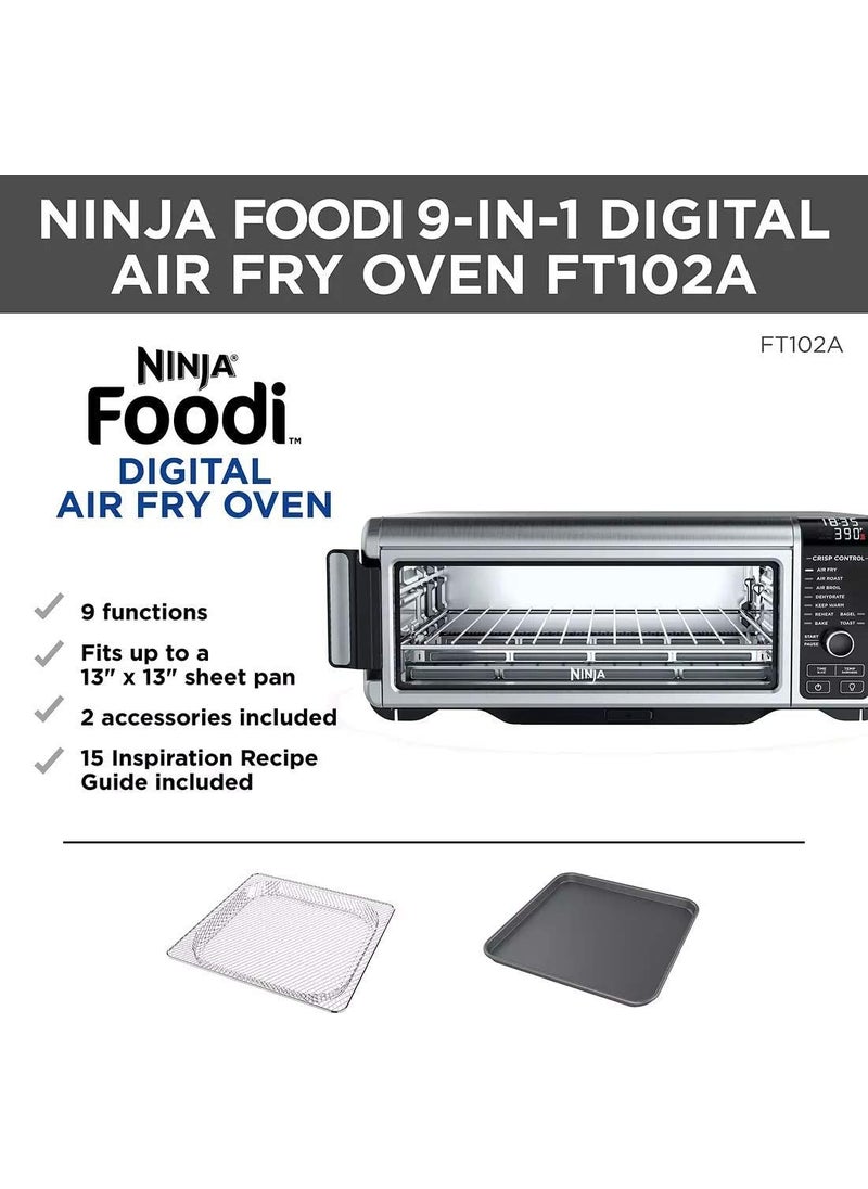 Ninja Ninja Foodi 9in1 Digital Oven Air Fry Air Roast Broil Bake Bagel Toast Dehydrate Keep Warm and Reheat  Stainless Steel  - Image 2