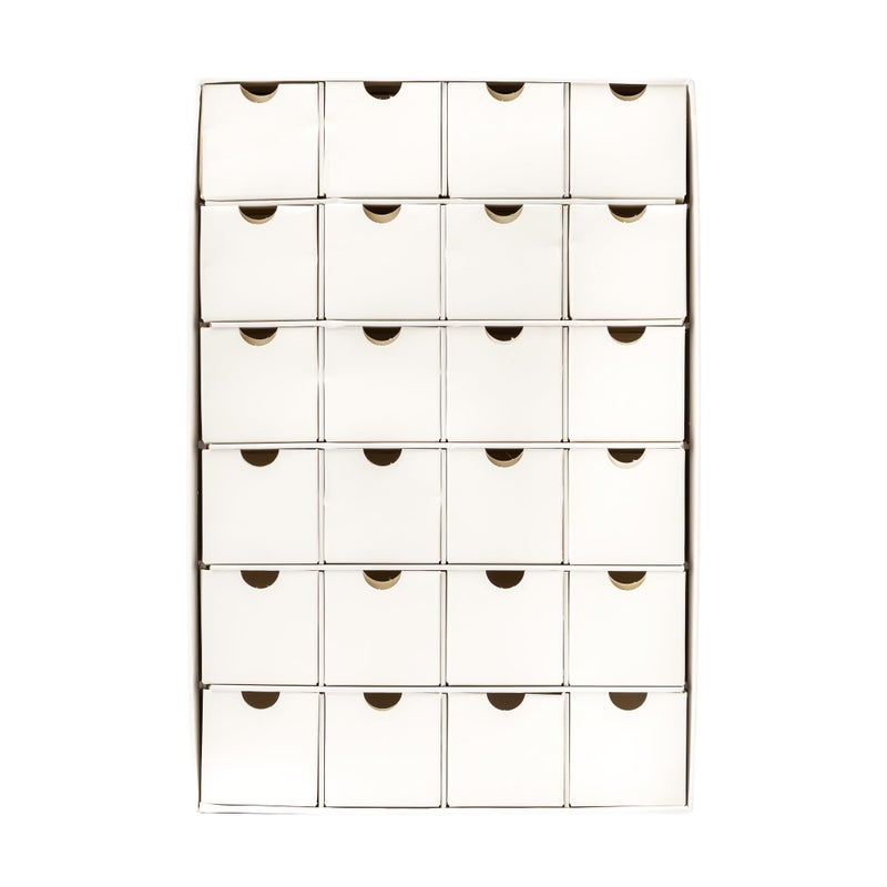 evelay Fill Make your Own Advent Calendar 24 Days 1-24 Draws Christmas Countdown (White) - Image 2