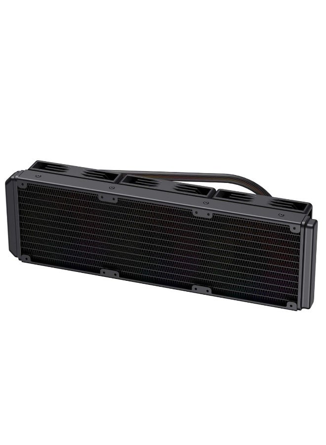 هافيت مبرد سائل RGB من هافيت طراز F2002 360 مم - متوافق مع AM5 و Intel LGA1700 1800RPM - مروحة 3PMW سوداء - Image 4