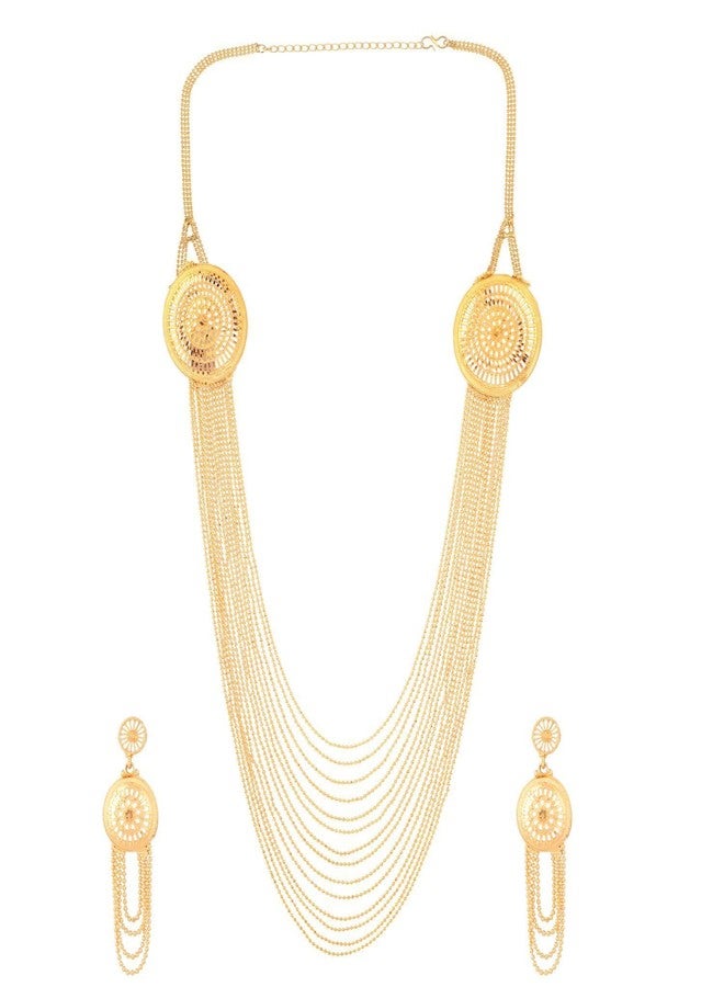 Efulgenz Indian Jewelry Sets for Women Necklace Set Floral Multilayer Necklace Earrings Indian Bridal Jewelry for Wedding Fashion Jewelry - Image 1